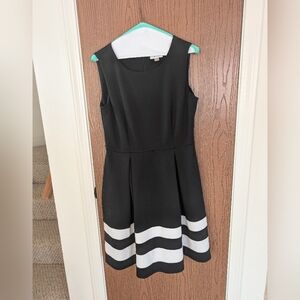 Calvin Klein Black And White Midi Dress *Size 8*